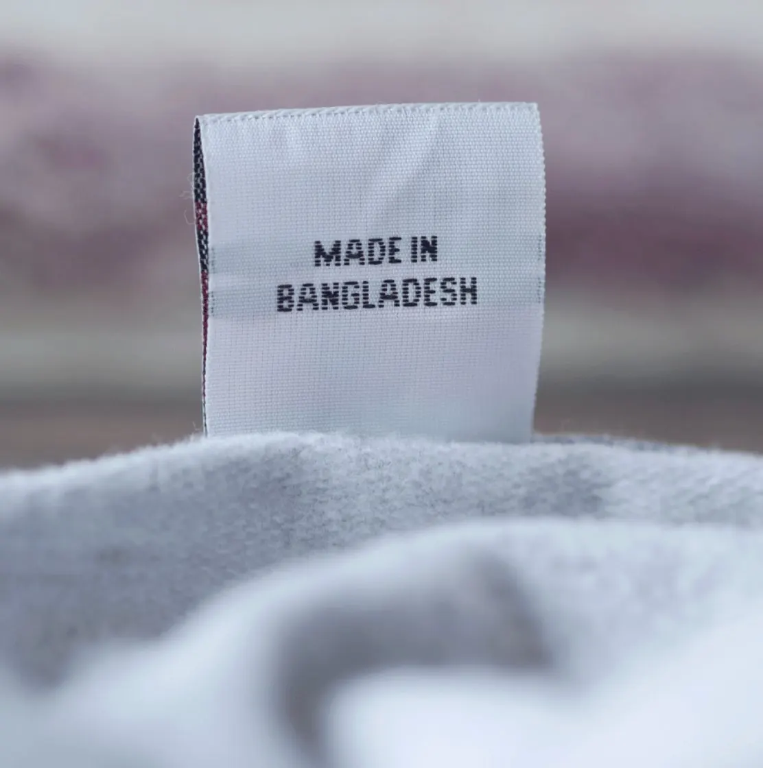 Made in Bangladesh label